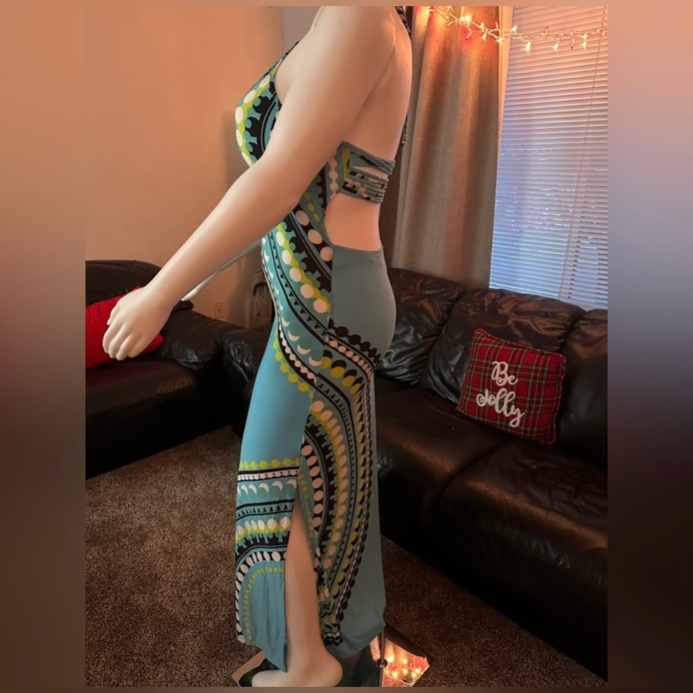 Venus boho halter maxi with side slits - Picture 2 of 7